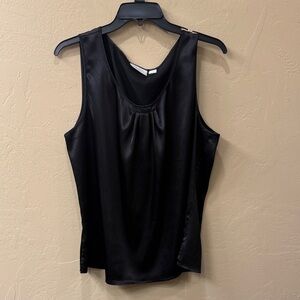 Chico's Black Satin Sleeveless Blouse